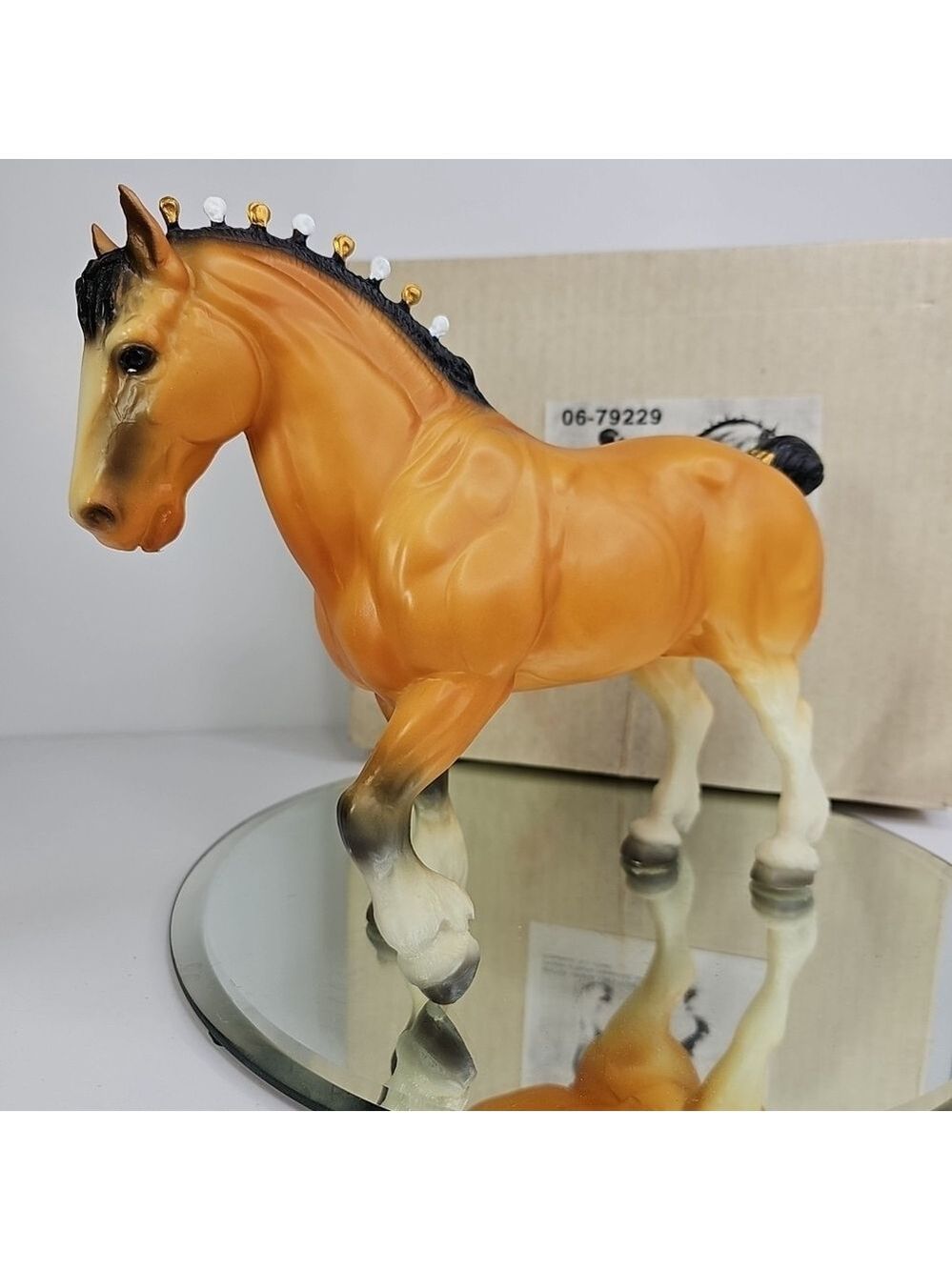 Vintage Breyer Clydesdale Horse Figure Glossy Bay Plastic Toy Stallion 06-79229
